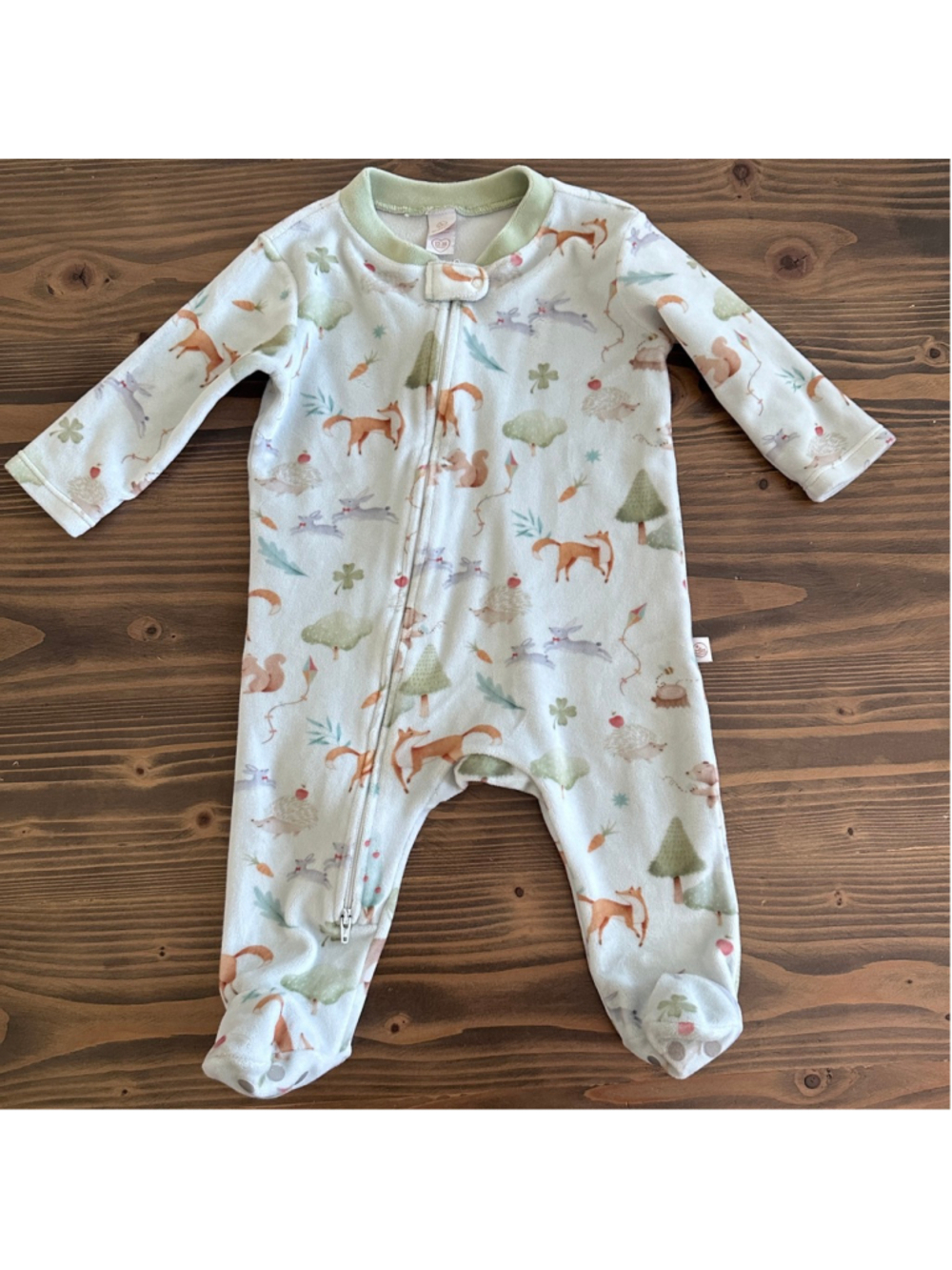 Romeo Baby Footie 12-18M Woodland Animal Fleece Sleeper